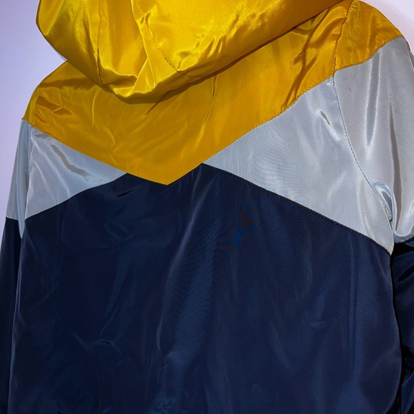 Fashion Nova “Let’s Keep it Cool” - Navy/Combo Womens Windbreaker Puffer Jacket - Picture 6 of 6